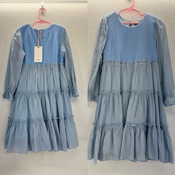 NWT GRACE KARIN Girls Long Sleeves Dress Crew Neck Tiered A Line Dresses Size 7Y - Picture 14 of 17